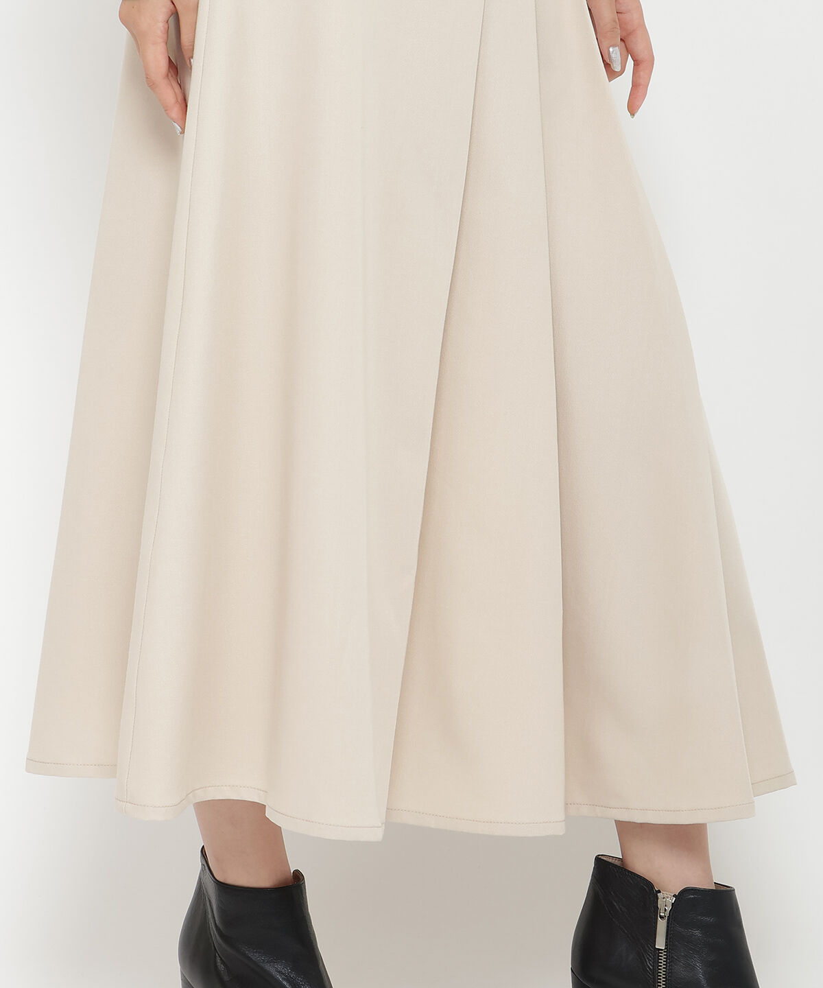 REDYAZEL「アシメソフトプリーツスカート」|フレア|