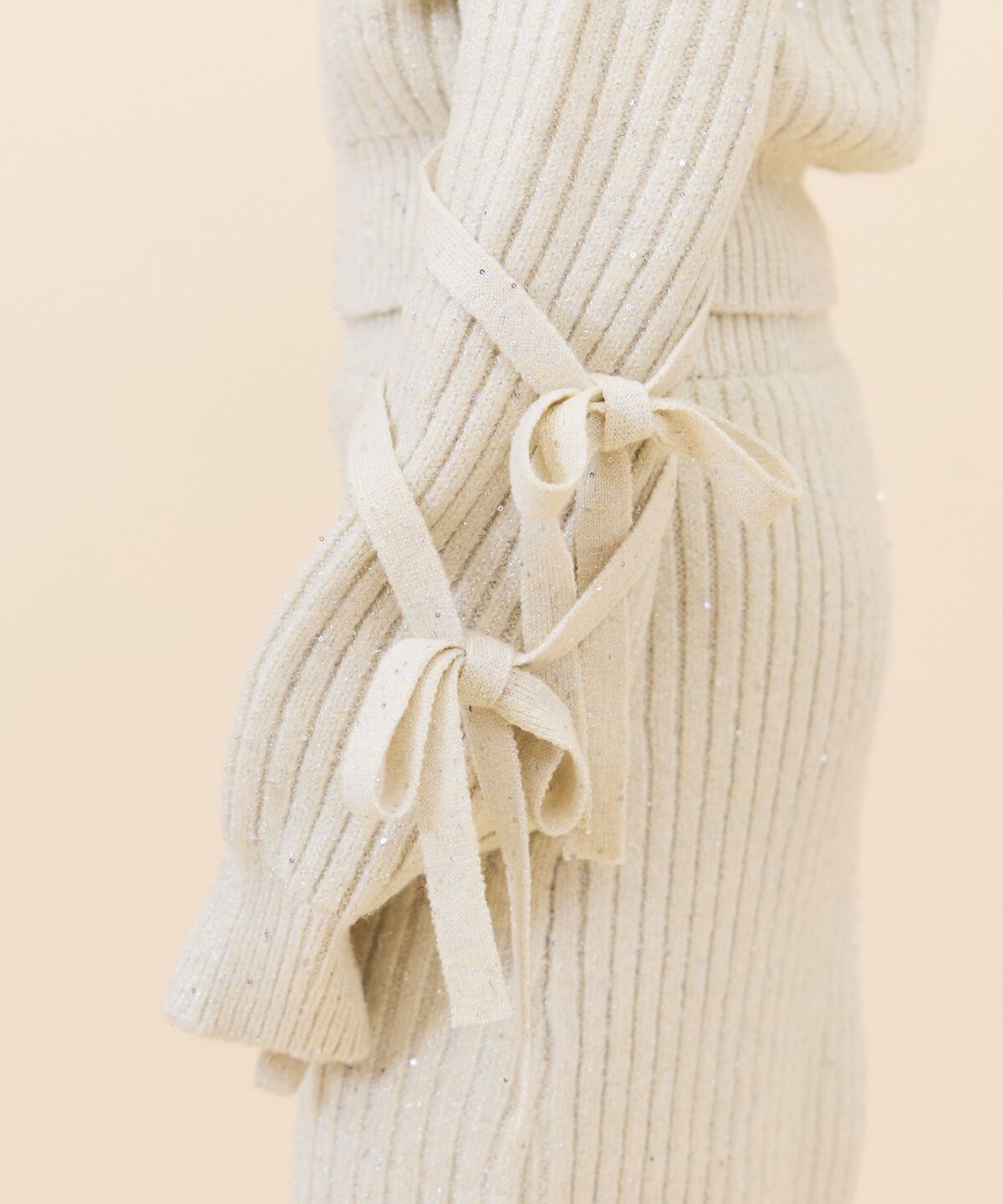 REDYAZEL「ラメスパンコールダブルリボンニット」|ニット・セーター|