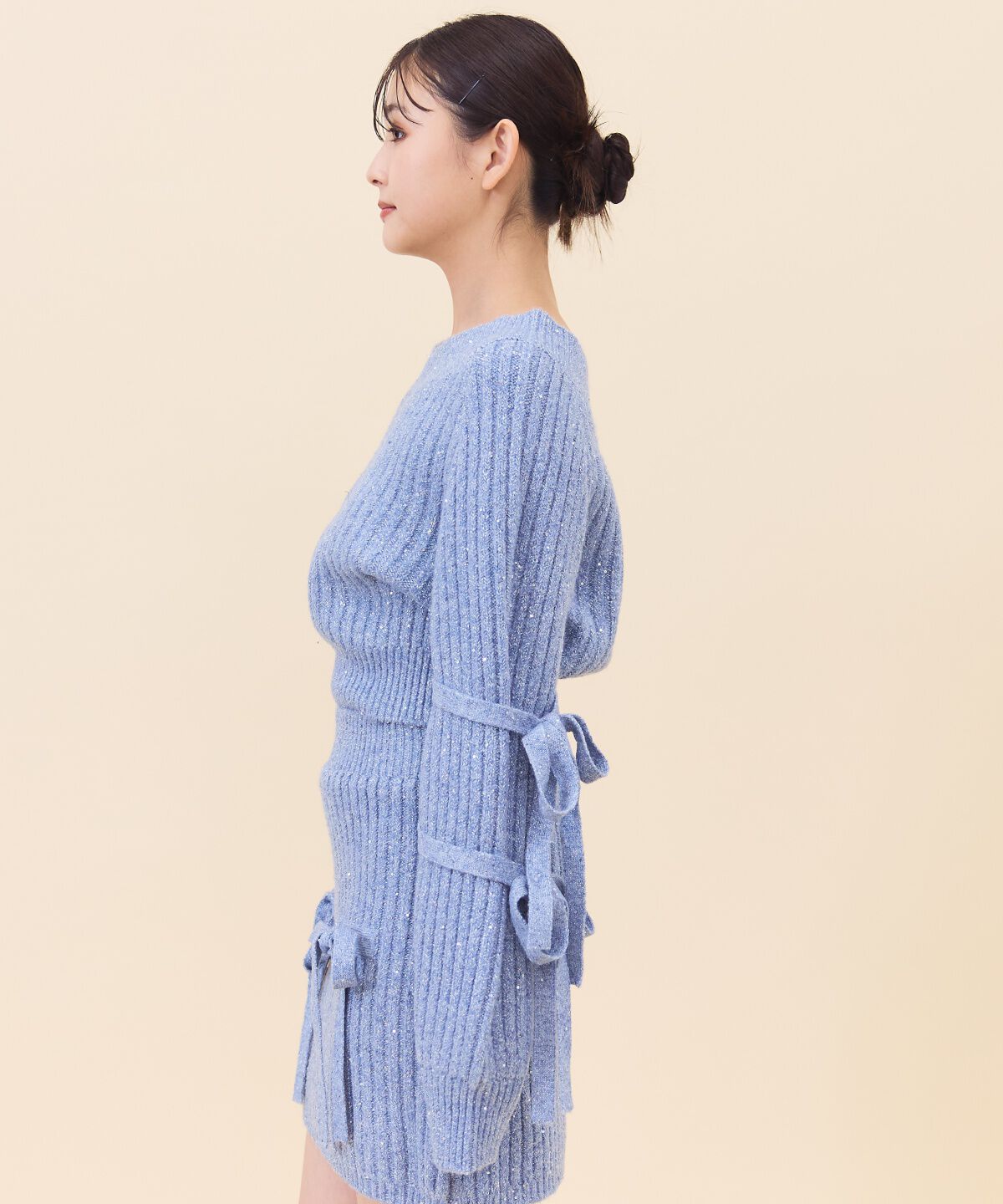 REDYAZEL「ラメスパンコールダブルリボンニット」|ニット・セーター|