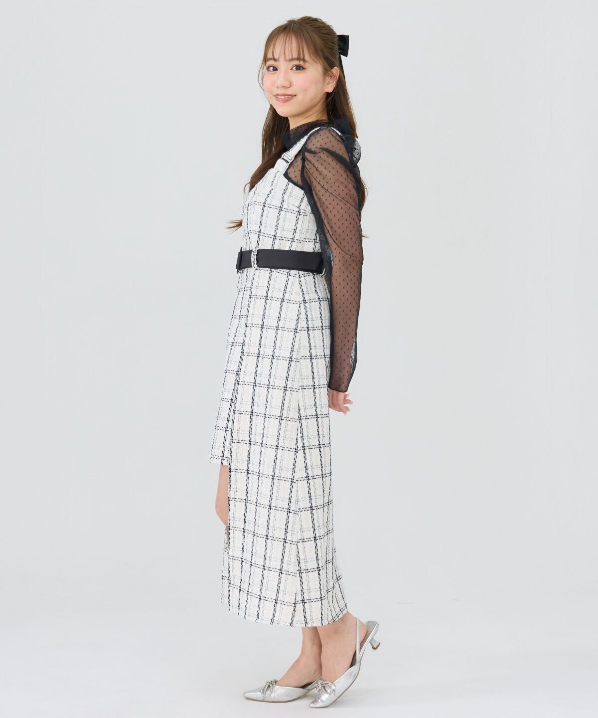 REDYAZEL「ツイードデザインジャンパースカート」|ジャンパースカート|