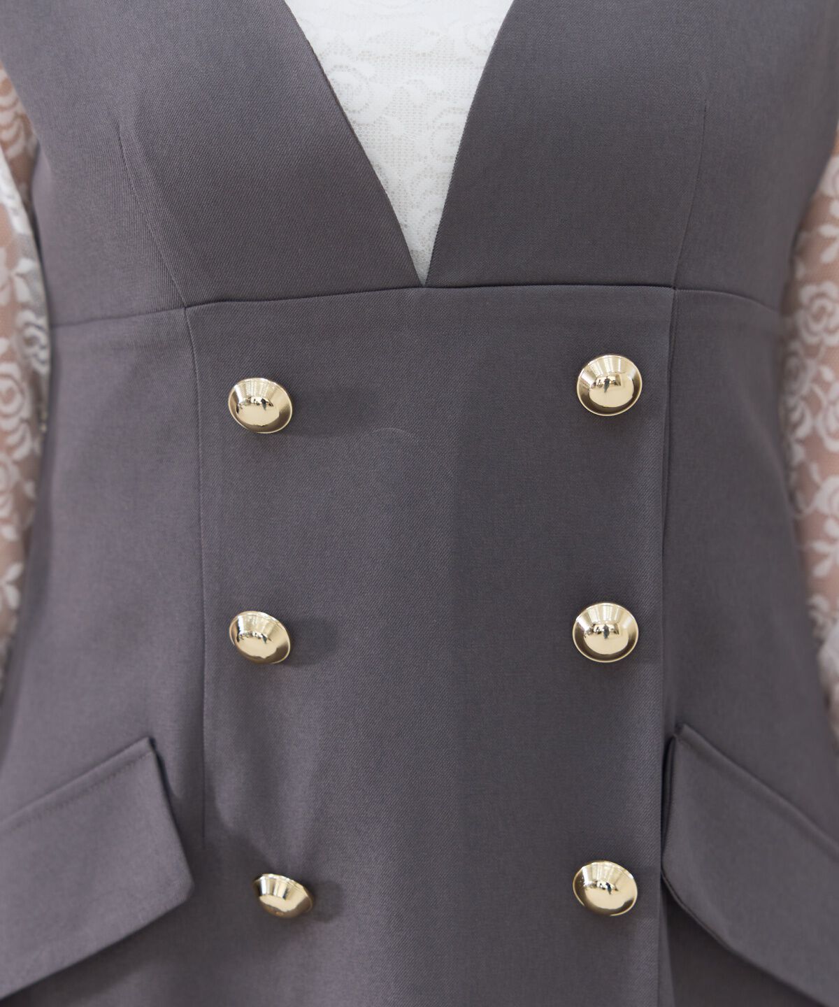 REDYAZEL「ダブルボタンミニジャンパースカート」|ジャンパースカート|