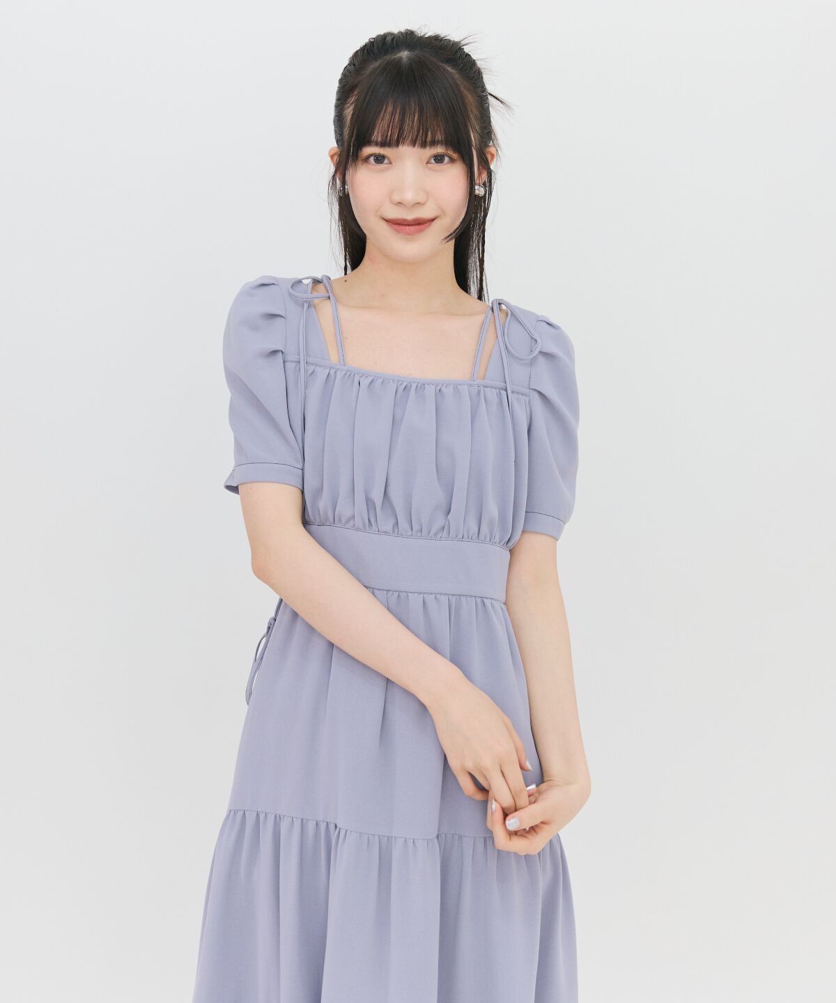 REDYAZEL「サイドリボンカットティアードワンピース」|ワンピース|