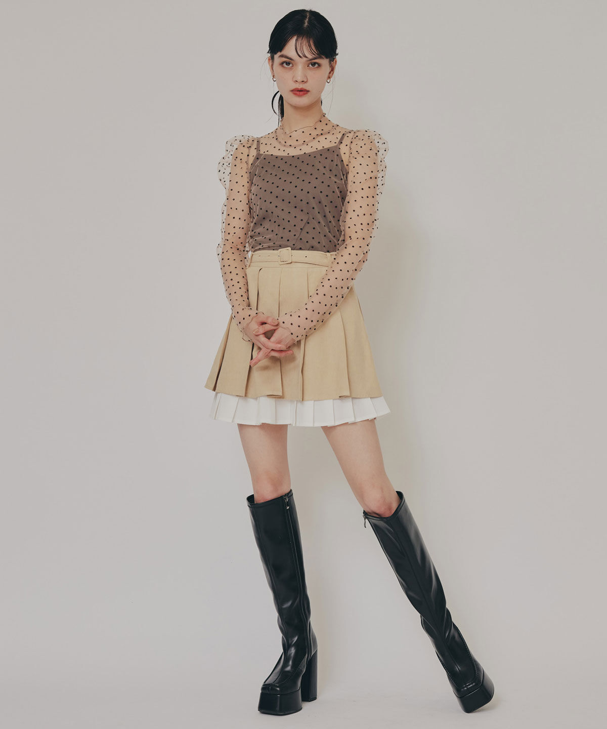 REDYAZEL「スクエアタイツロングブーツ」|ショートブーツ|