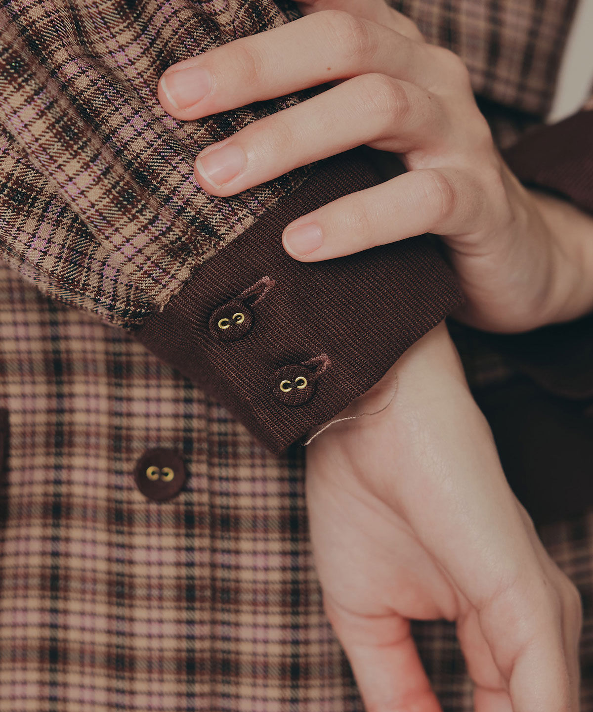 REDYAZEL「バイカラークラシックチェックブラウス&times;ミニスカートセットアップ」|ワンピース|