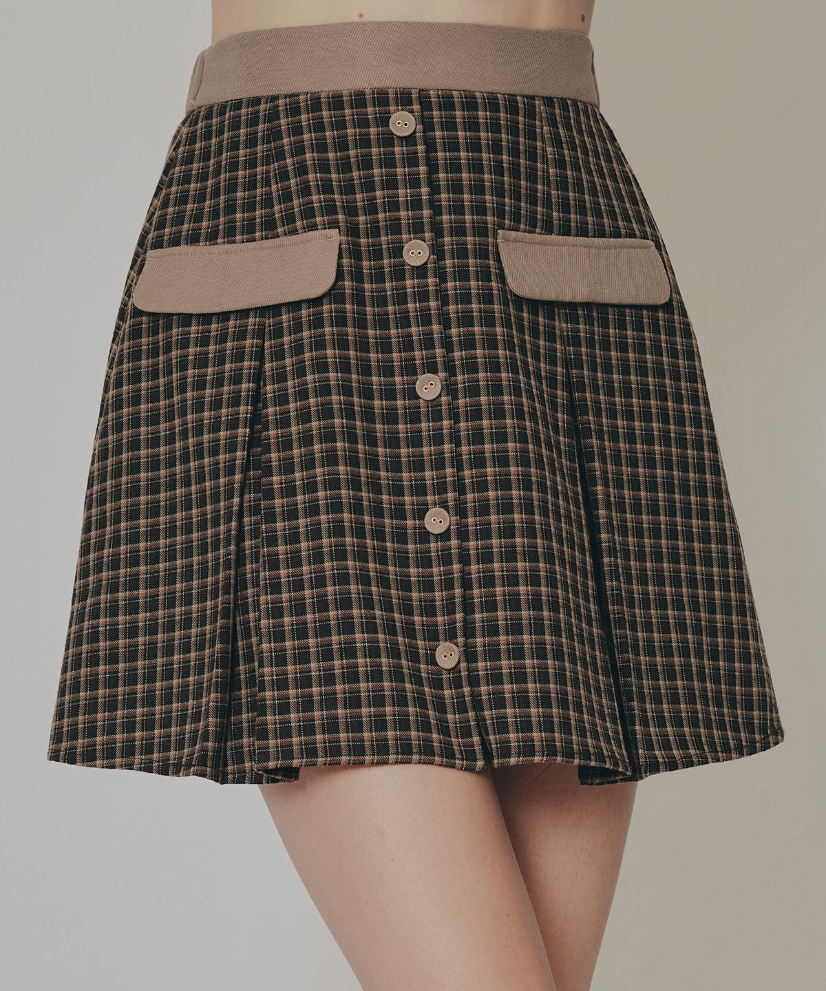 REDYAZEL「バイカラークラシックチェックブラウス&times;ミニスカートセットアップ」|ワンピース|