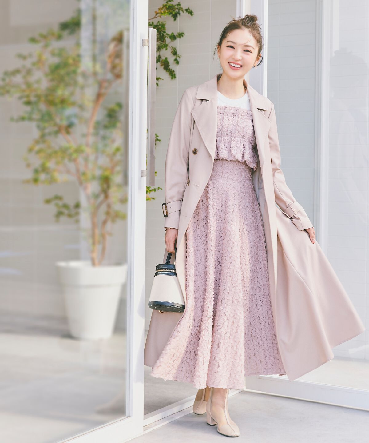 WILLSELECTION「Wボタンスプリングコート」|トレンチコート|