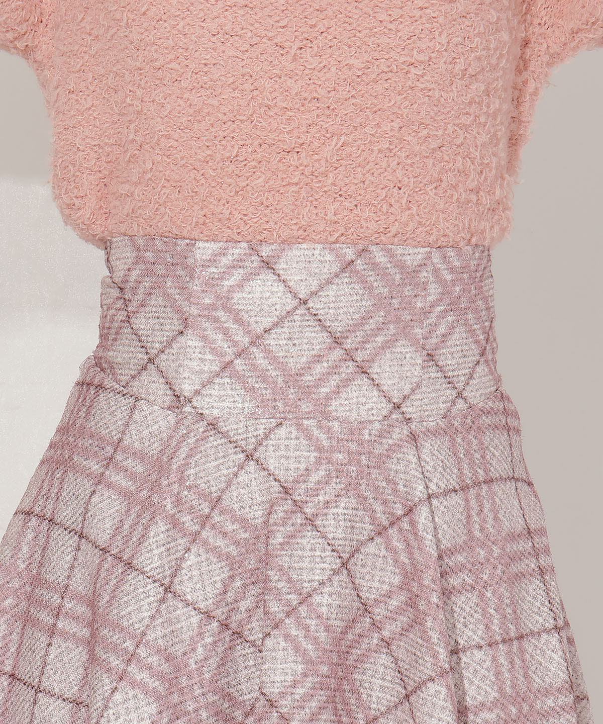 WILLSELECTION「バイヤスチェックサーキュラースカート」|フレア|