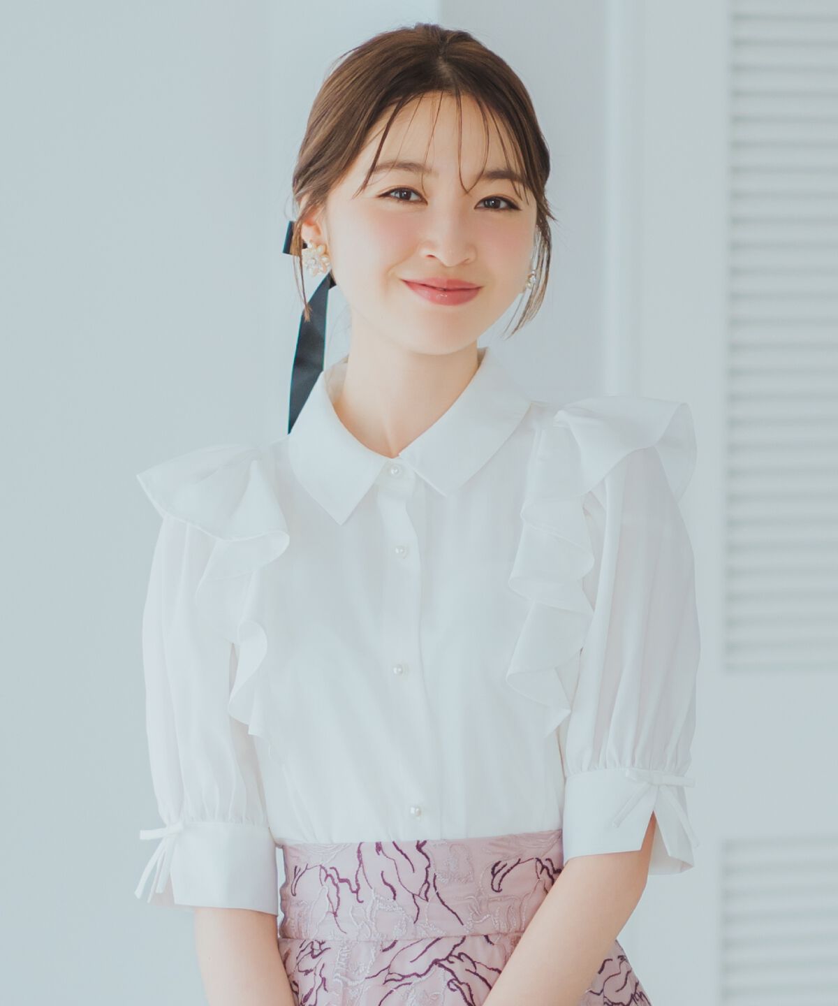 WILLSELECTION「スリーブリボンブラウス」|シャツ・ブラウス|