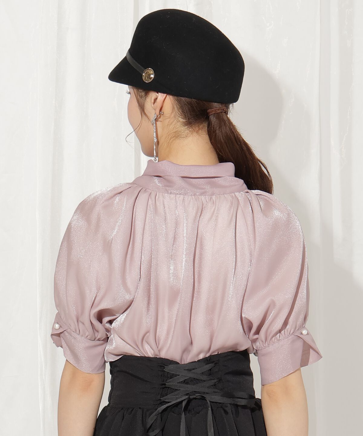 WILLSELECTION「リボンタイラグランパフブラウス」|シャツ・ブラウス|