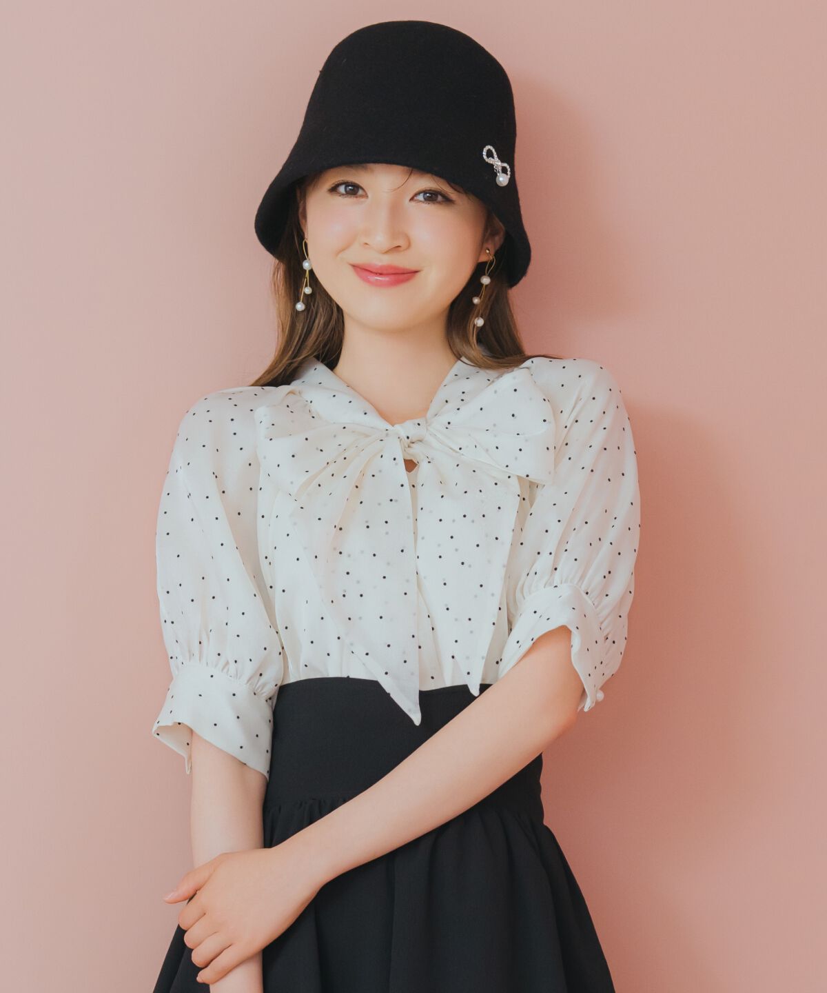 WILLSELECTION「リボンタイラグランパフブラウス」|シャツ・ブラウス|