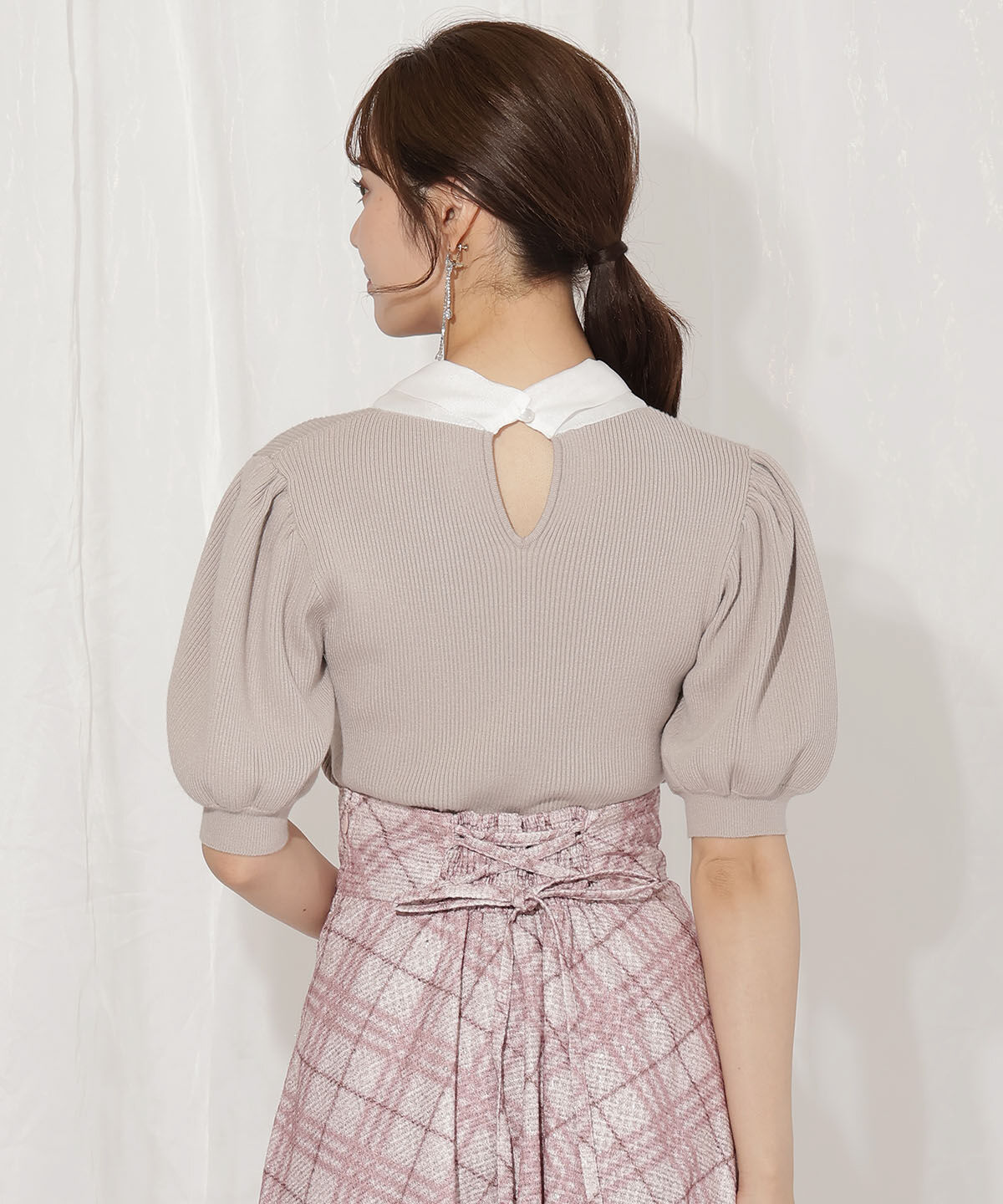 WILLSELECTION「シアーリボンパフニット」|ニット・セーター|