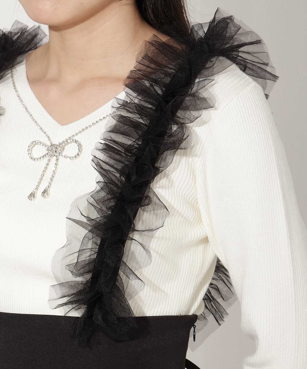 WILLSELECTION「チュールフリルジャンスカ」|ジャンパースカート|