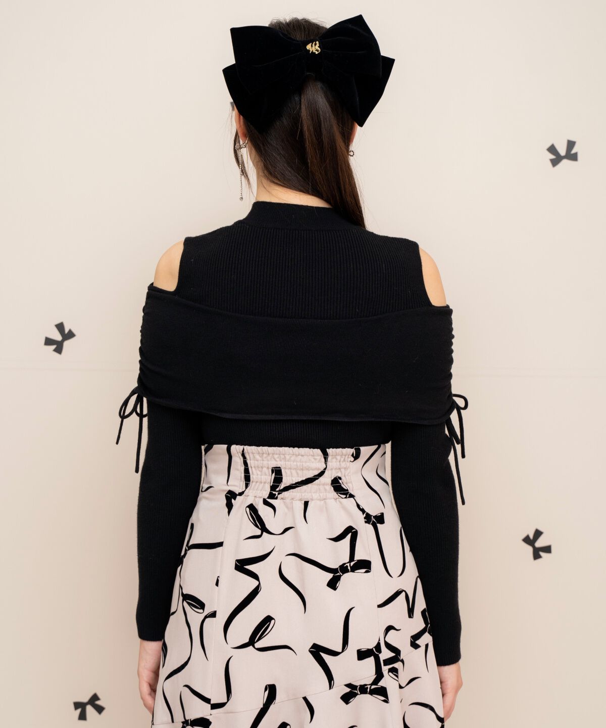 WILLSELECTION「ギャザーリボンオフショルニット」|ニット・セーター|