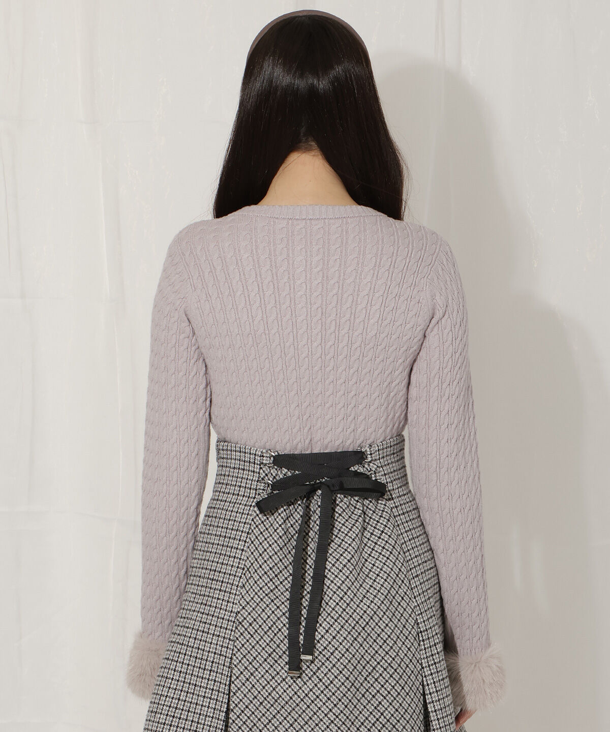 WILLSELECTION「ファーカフスケーブルカーディガン」|カーディガン|