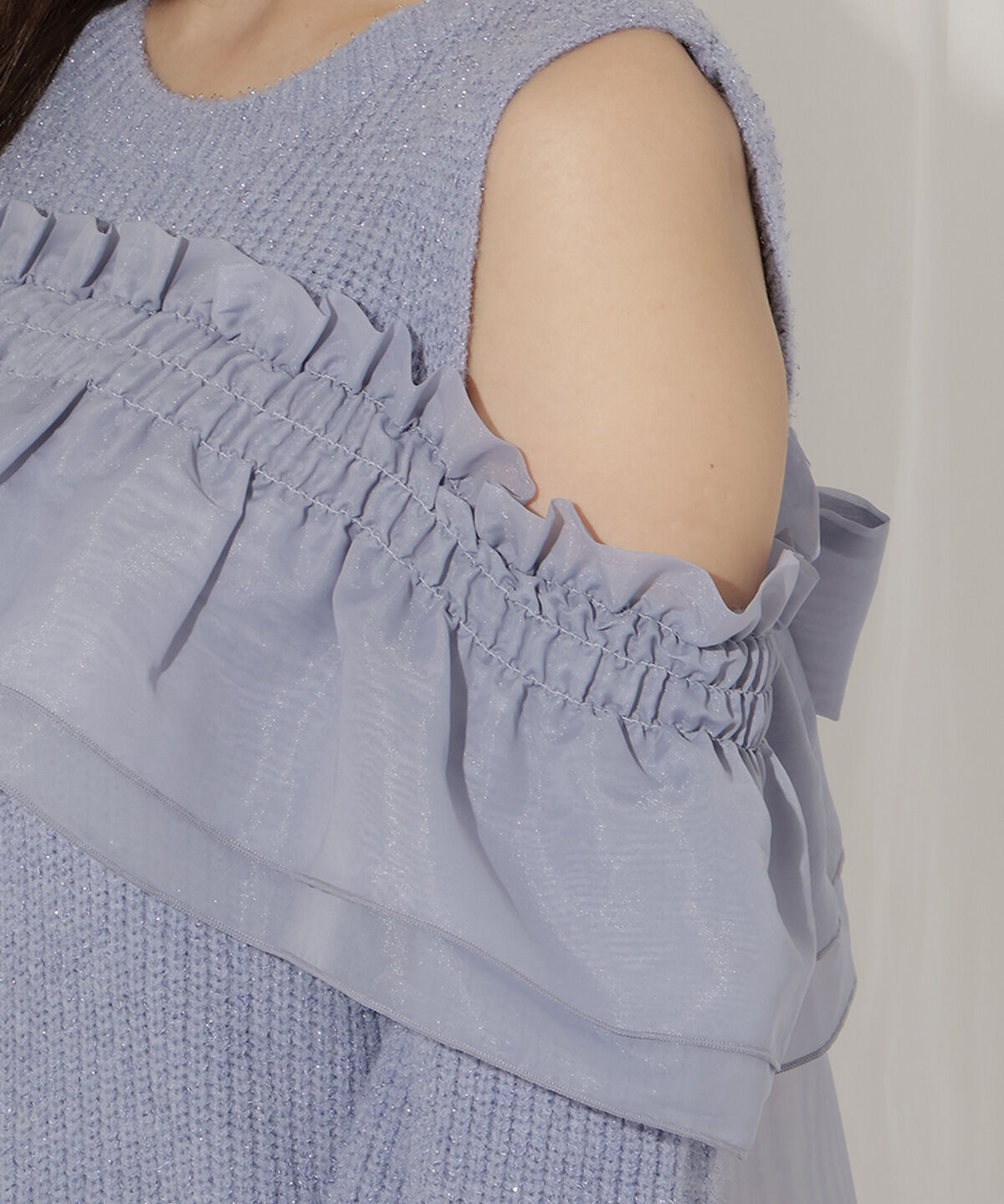 WILLSELECTION「バックリボンオフショルニットワンピース」|ワンピース|