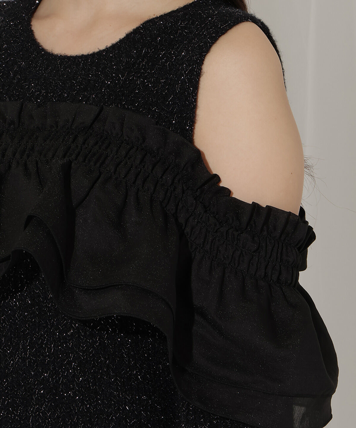 WILLSELECTION「バックリボンオフショルニットワンピース」|ワンピース|