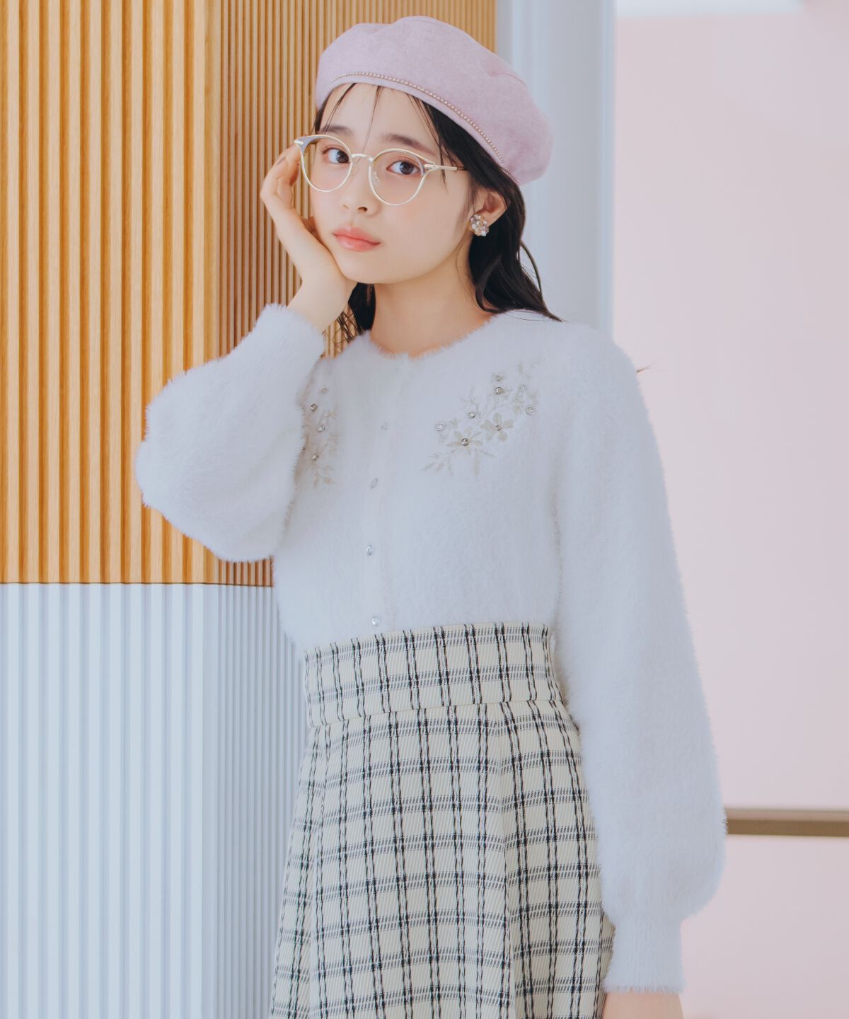 WILLSELECTION「ビジュー付きラメ刺繍カーディガン」|カーディガン|