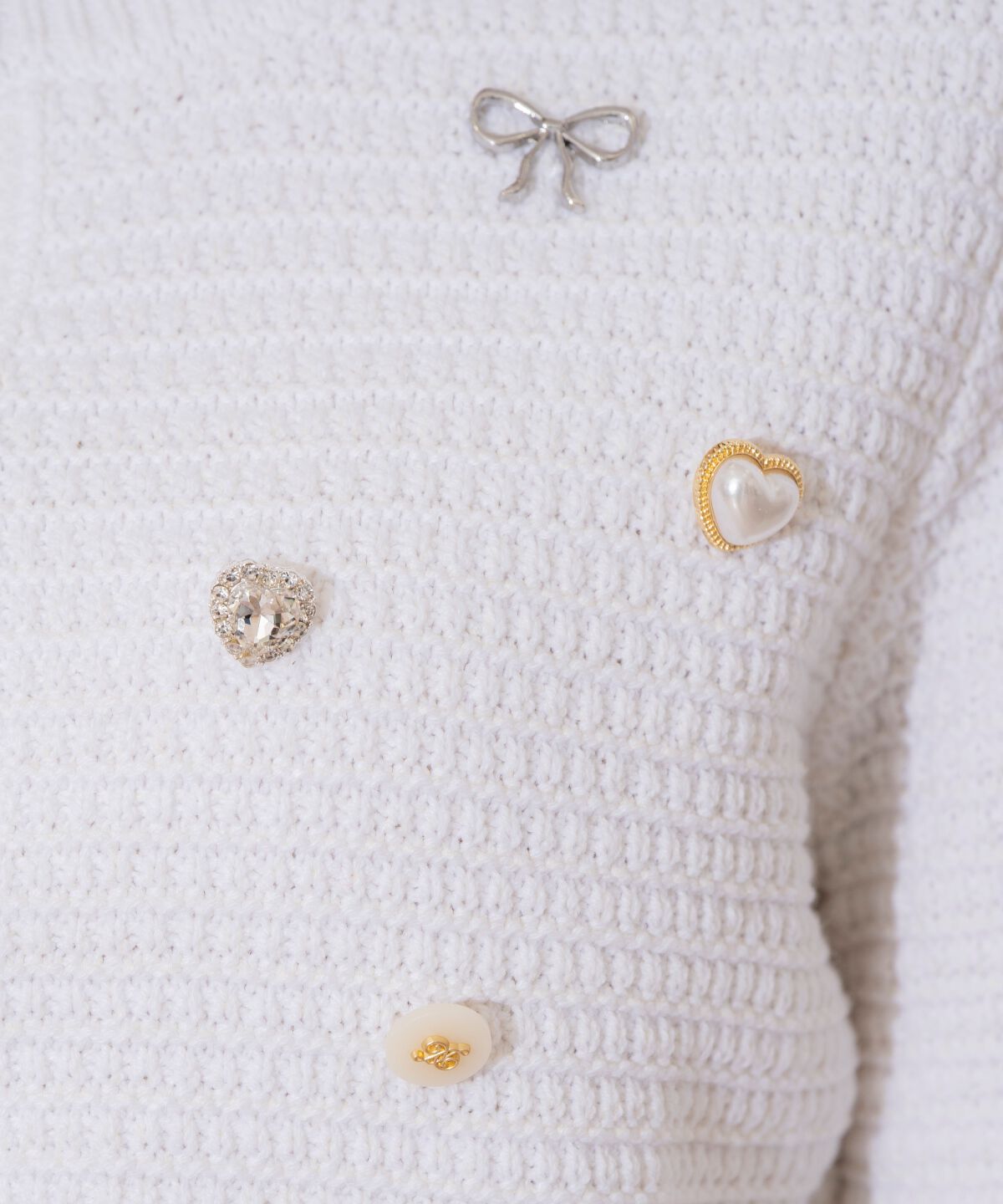 WILLSELECTION「シャイニービジューカーディガン」|カーディガン|