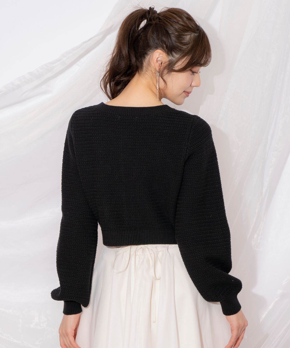 WILLSELECTION「シャイニービジューカーディガン」|カーディガン|