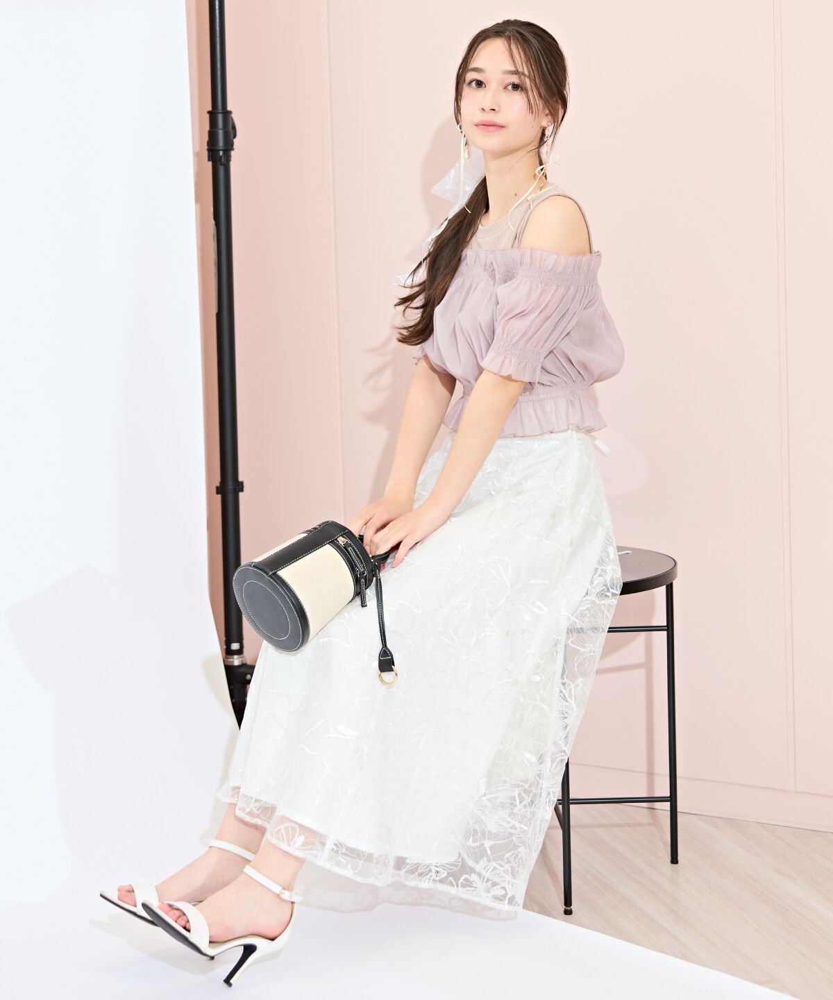 WILLSELECTION「フラワーチュールフレアスカート」|フレア|オフ