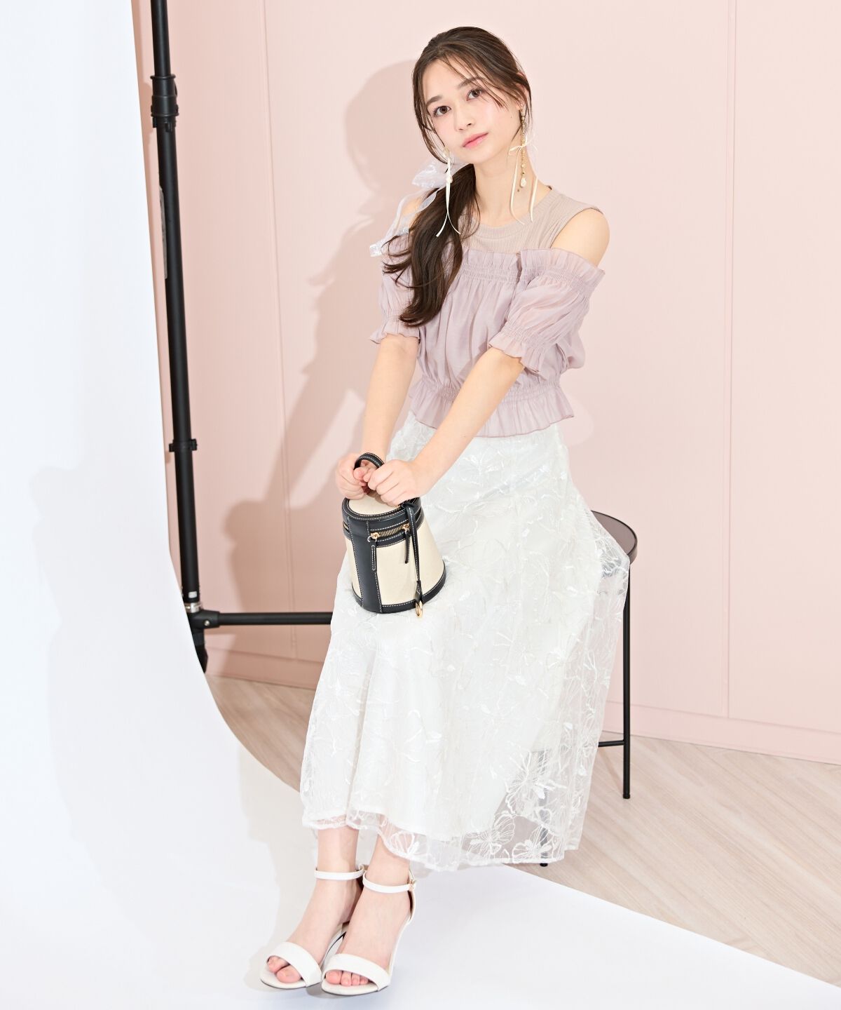 WILLSELECTION「フラワーチュールフレアスカート」|フレア|