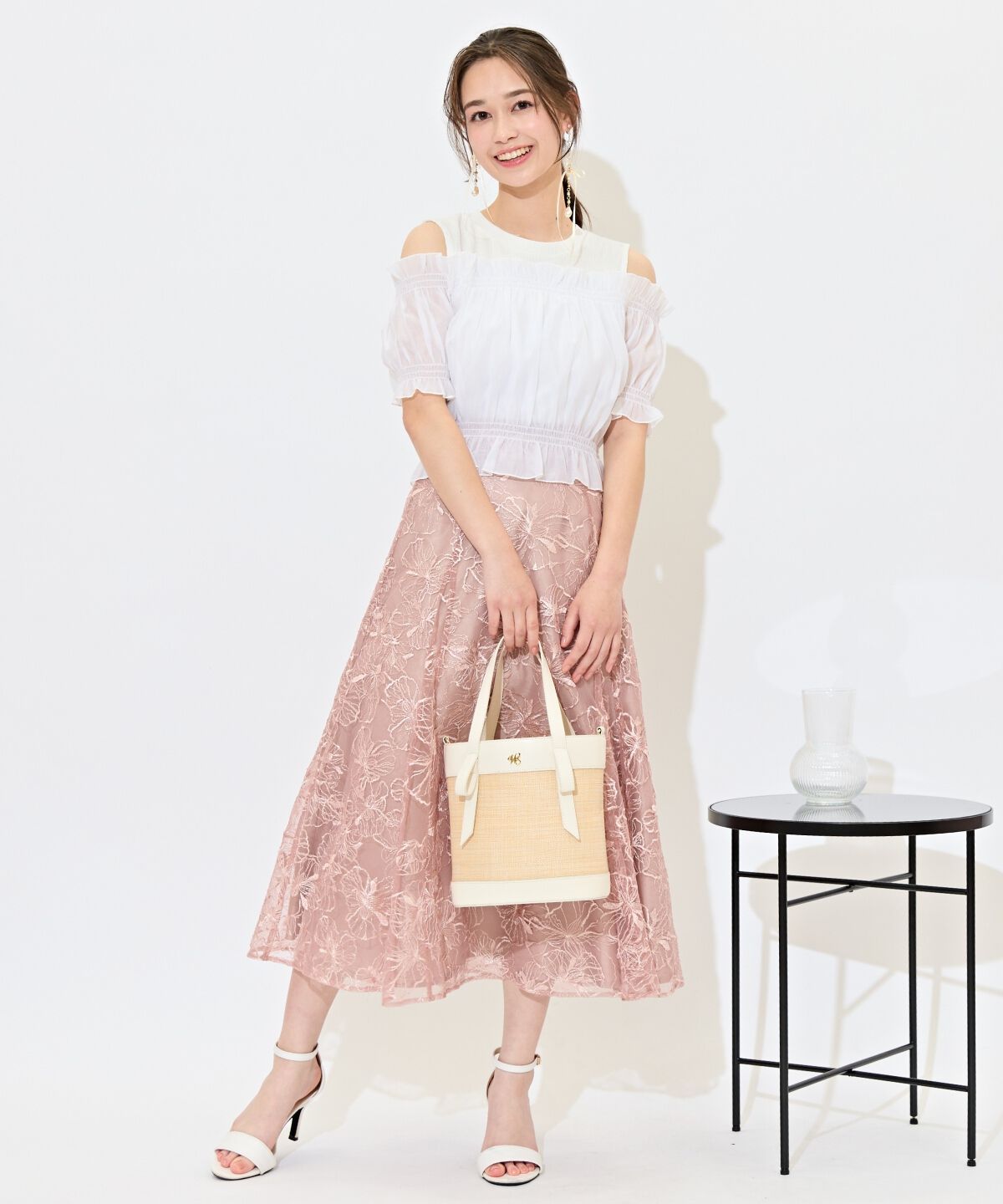 WILLSELECTION「フラワーチュールフレアスカート」|フレア|