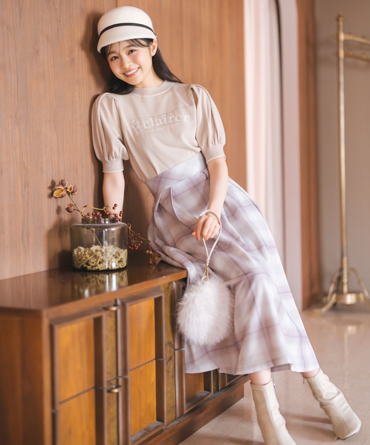 WILLSELECTION「オリジナルチェックタックフレアスカート」|フレア|