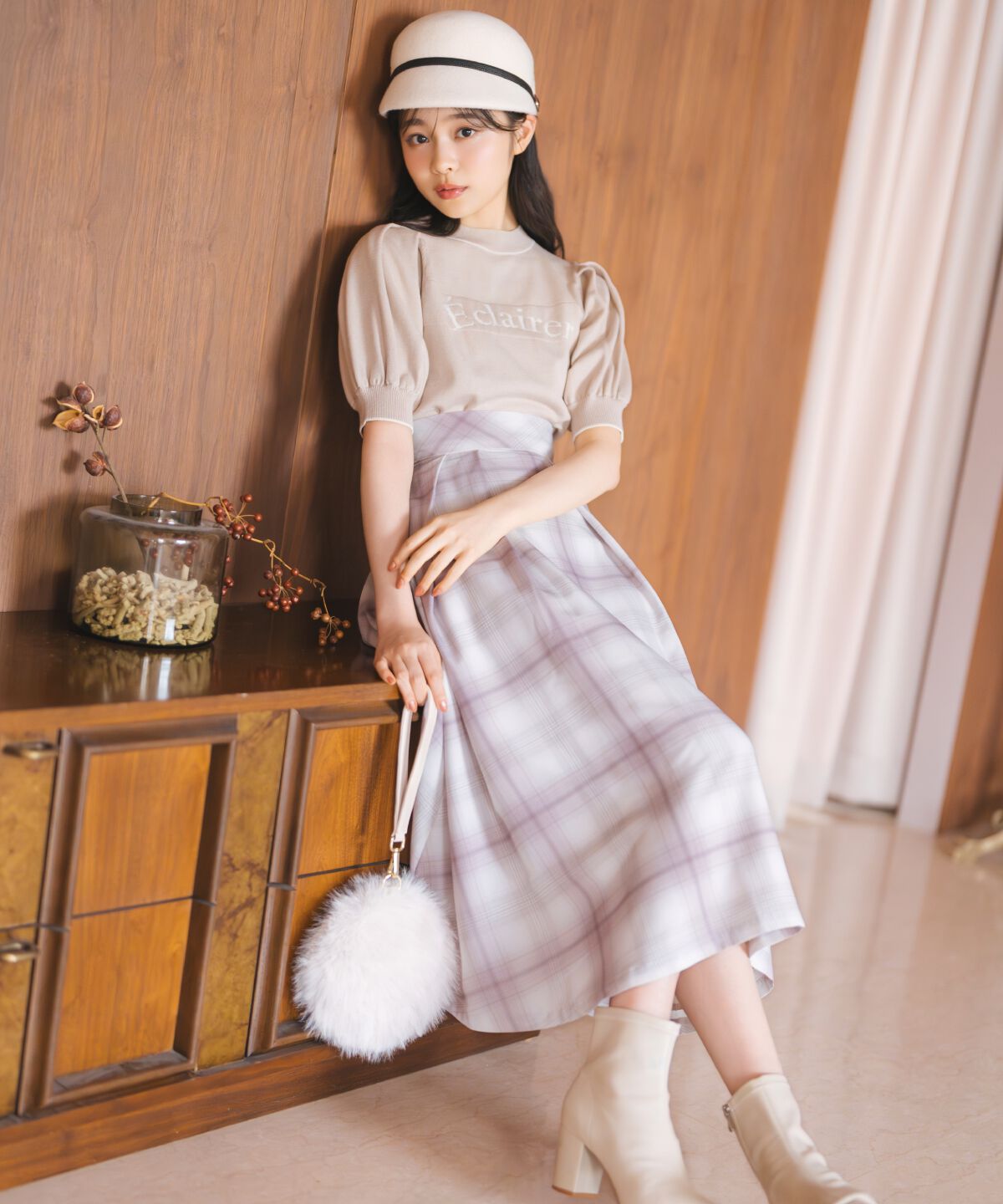 WILLSELECTION「オリジナルチェックタックフレアスカート」|フレア|