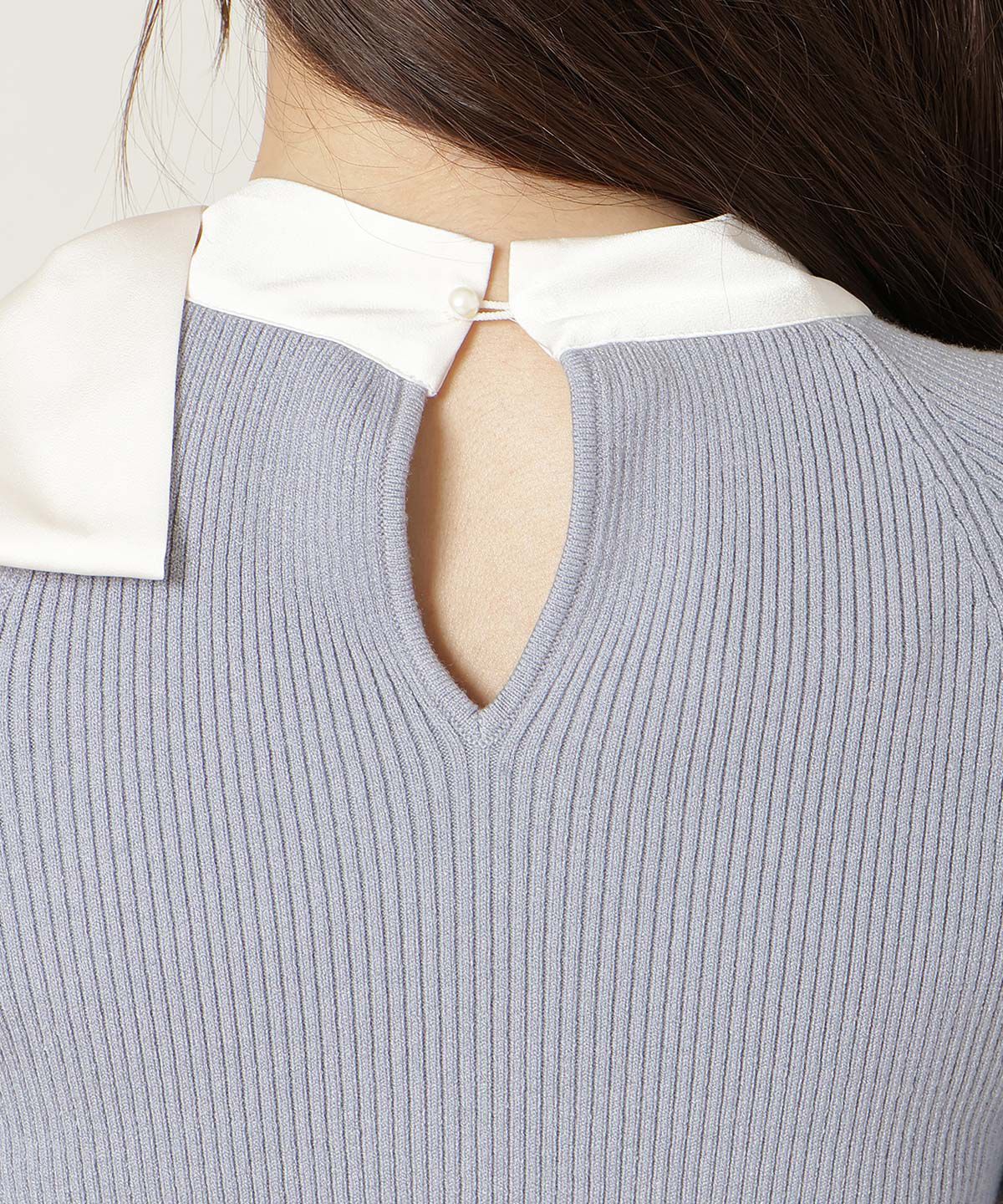 WILLSELECTION「ワンショルリボンタイリブニット」|ニット・セーター|