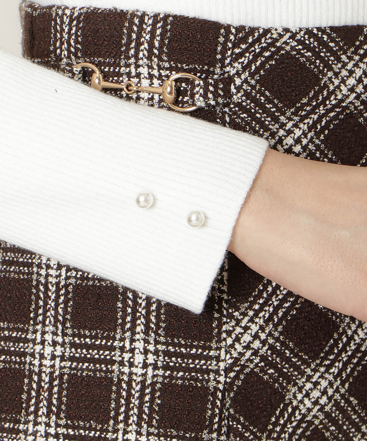 WILLSELECTION「リボンレースカラータックスリーブニット」|ニット・セーター|