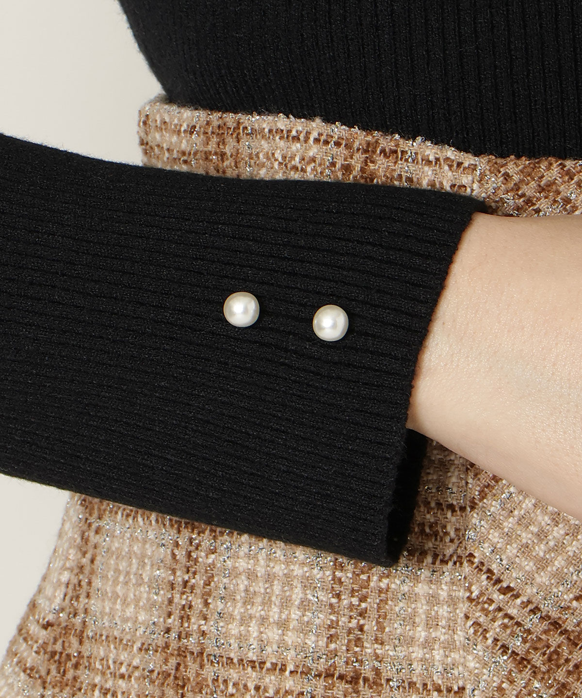 WILLSELECTION「リボンレースカラータックスリーブニット」|ニット・セーター|