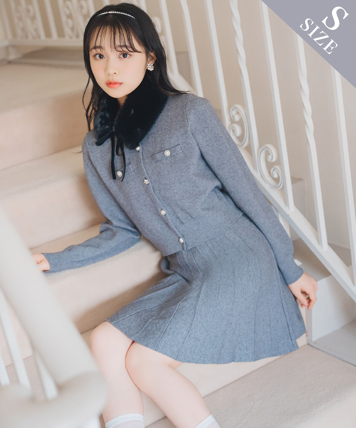 WILLSELECTION「ファーティペット付きニットSETUP」|ワンピース|