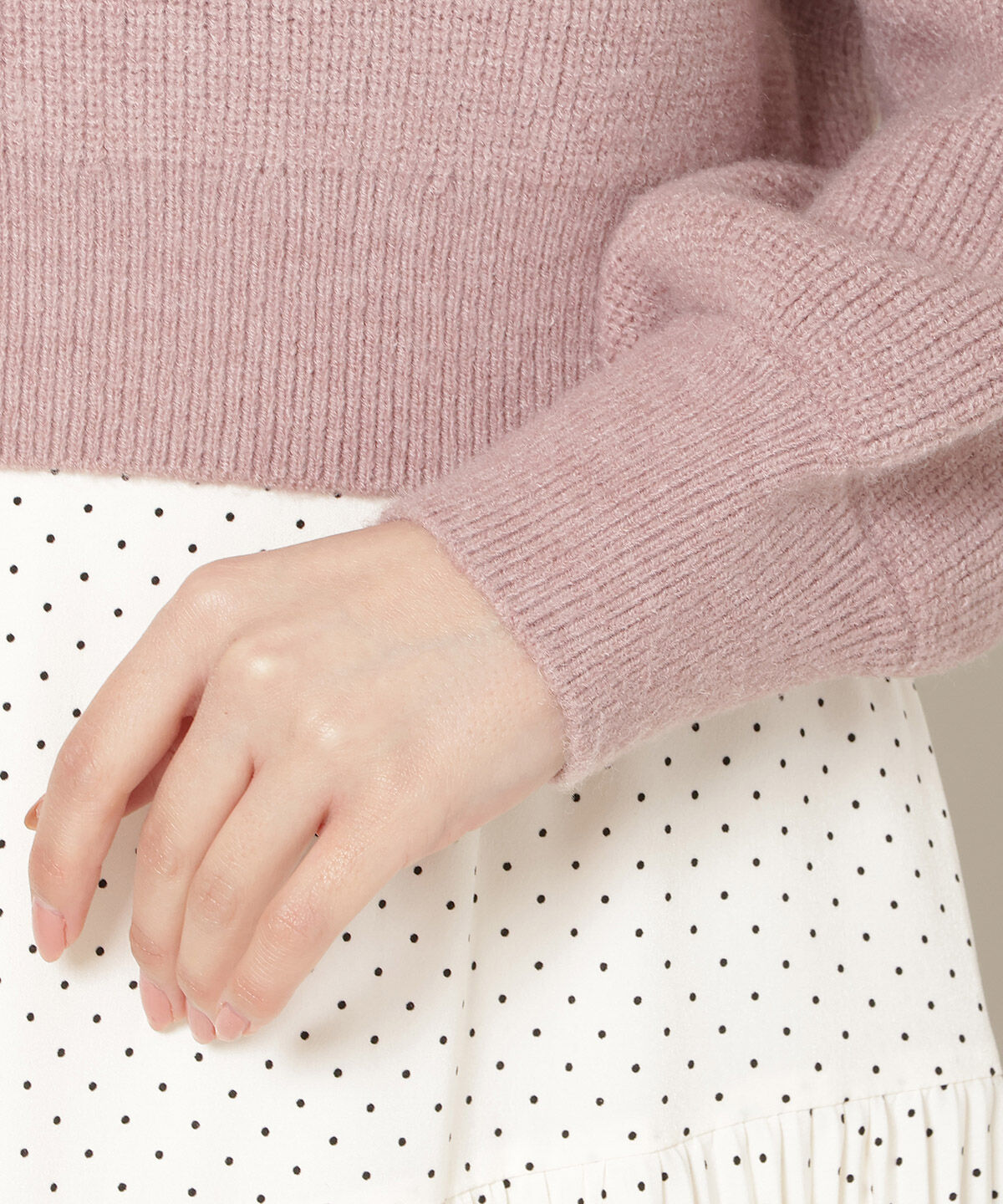 WILLSELECTION「レースショルダーオフタートルニット」|ニット・セーター|