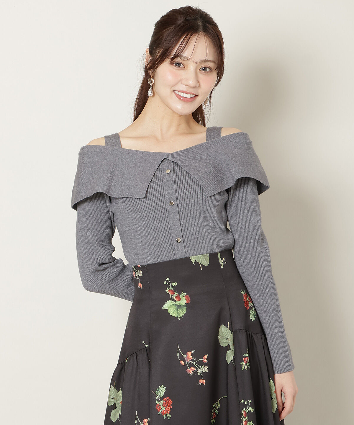 WILLSELECTION「リボンオフショルニットプルオーバー」|ニット・セーター|