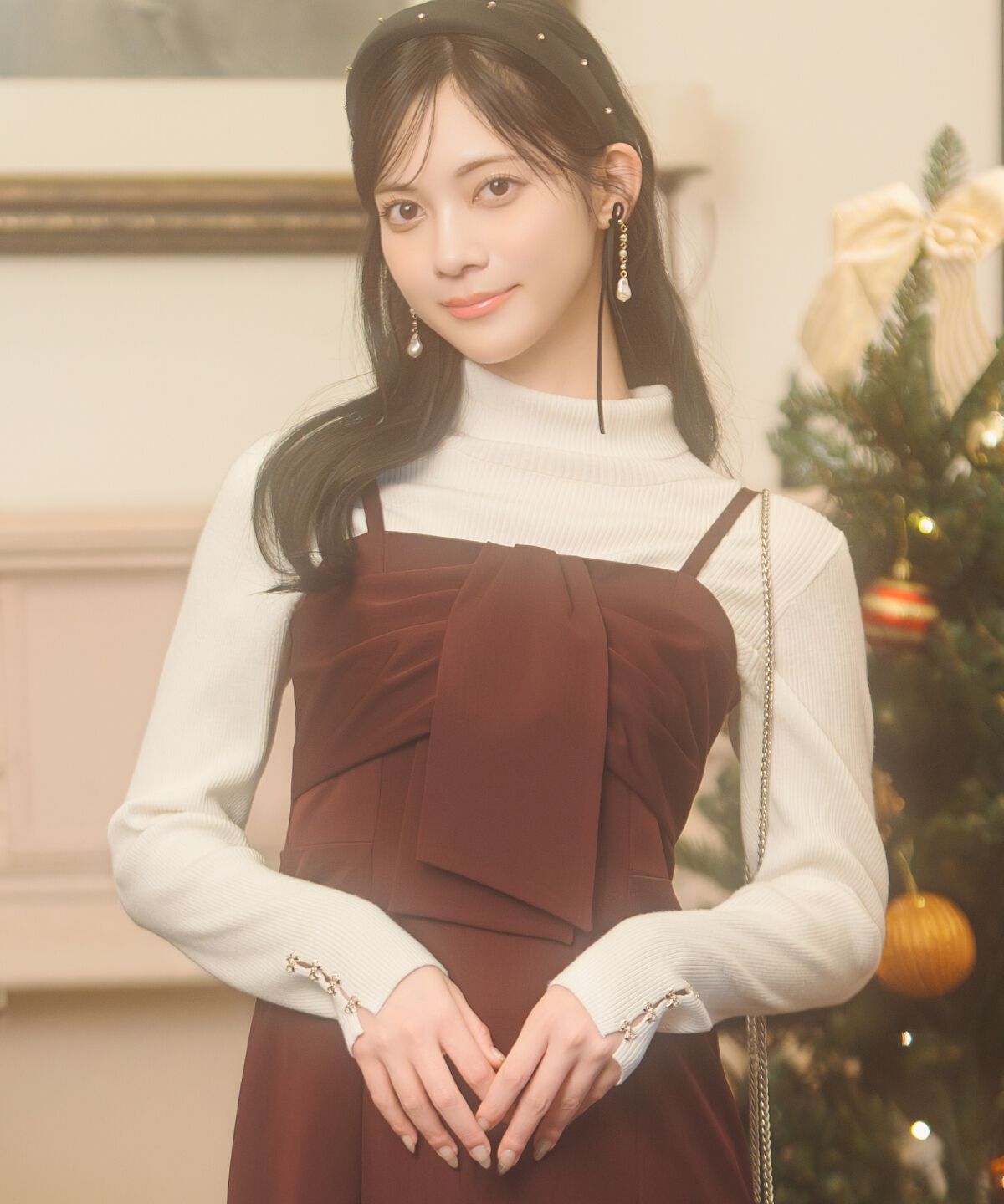 WILLSELECTION「リボンデザインIラインワンピース」|ワンピース|