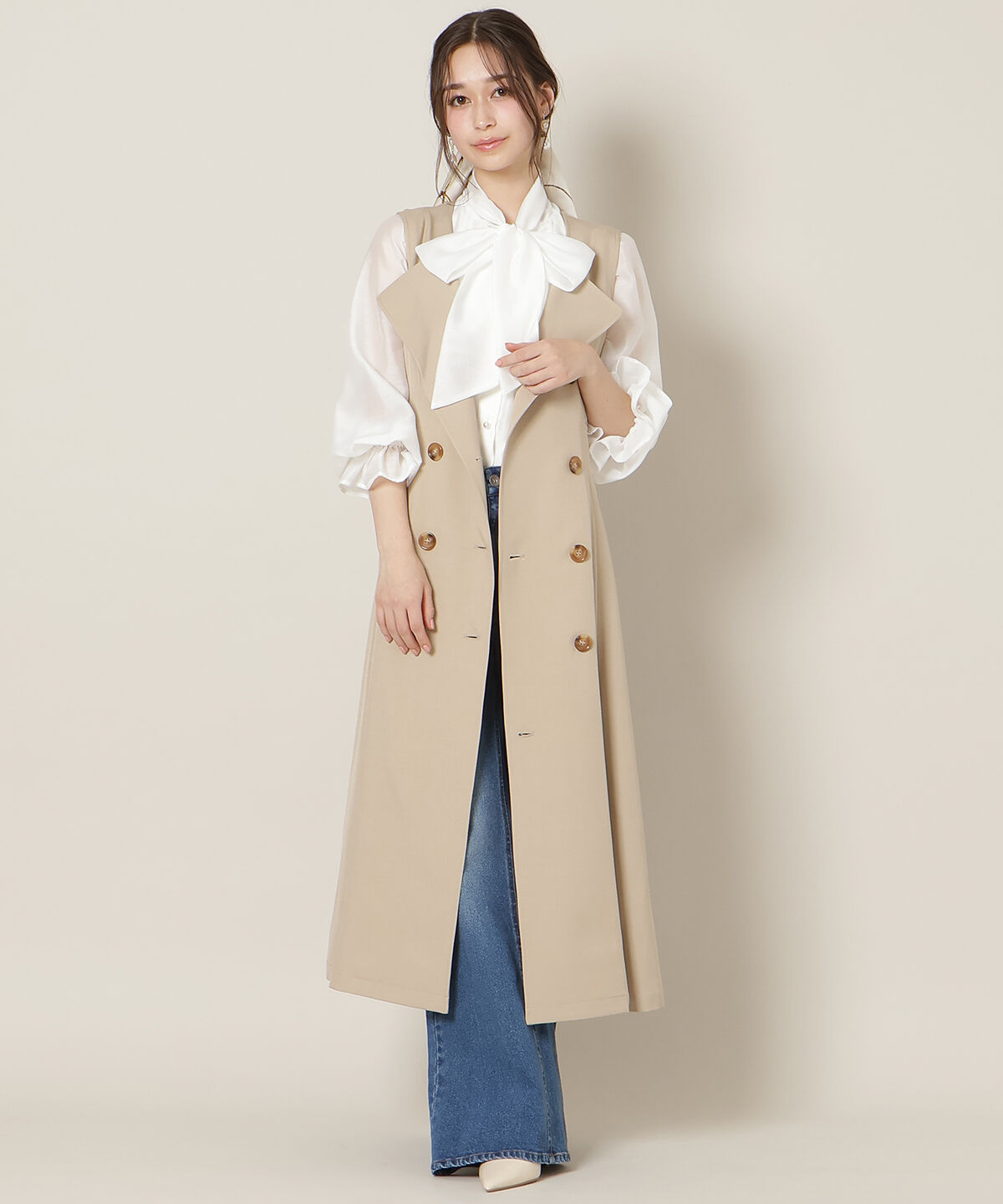 WILLSELECTION「リボンスリーブ3WAYトレンチコート」|トレンチコート|