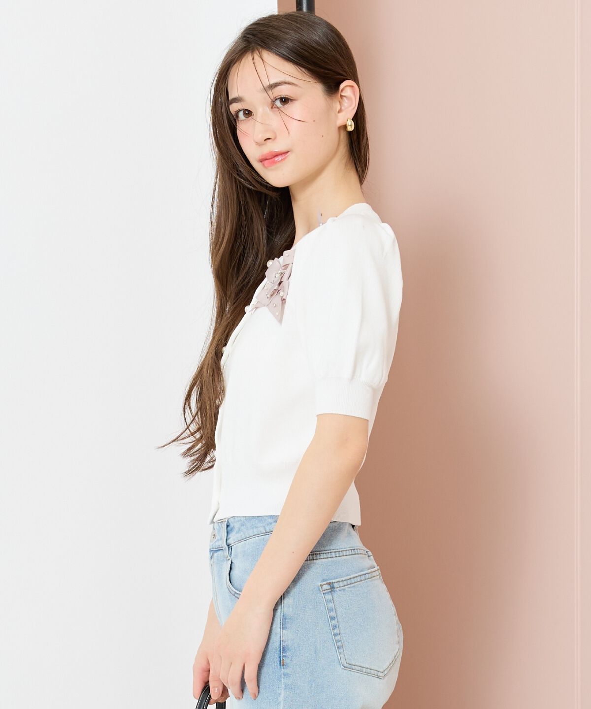 WILLSELECTION「リボンデコレーションカーディガン」|カーディガン|