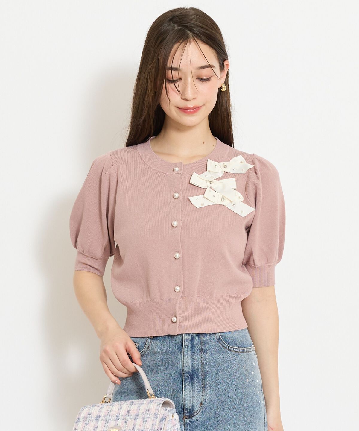 WILLSELECTION「リボンデコレーションカーディガン」|カーディガン|