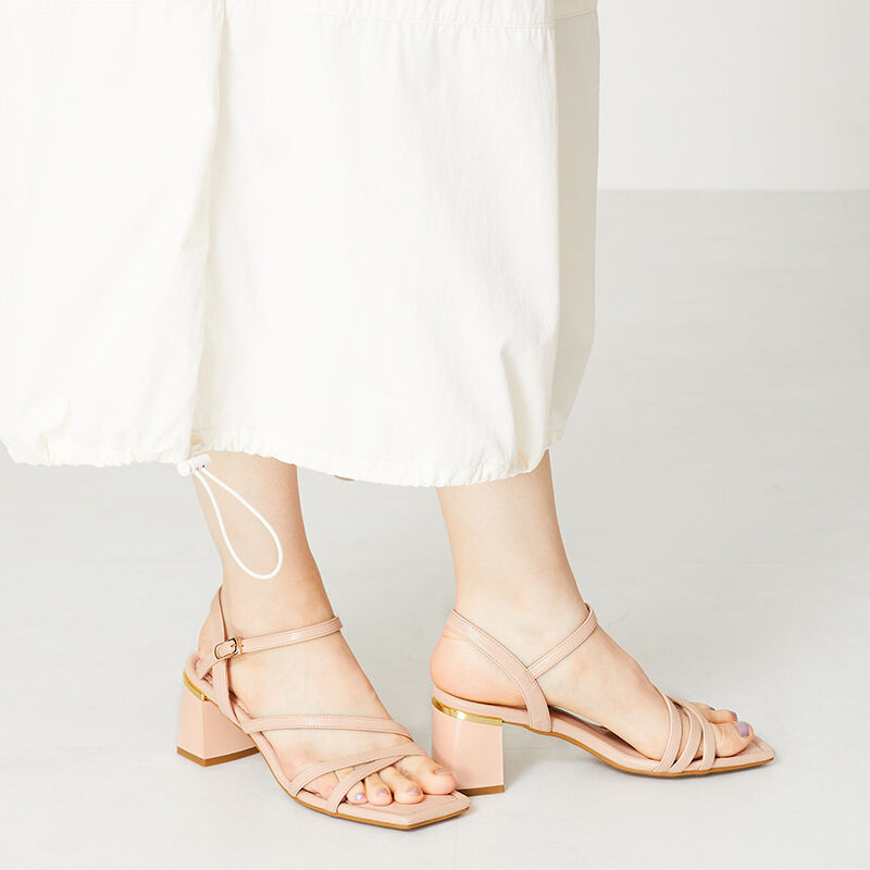 ORiental TRaffic「ナローストラップメタリックラインサンダル/41208」|サンダル|