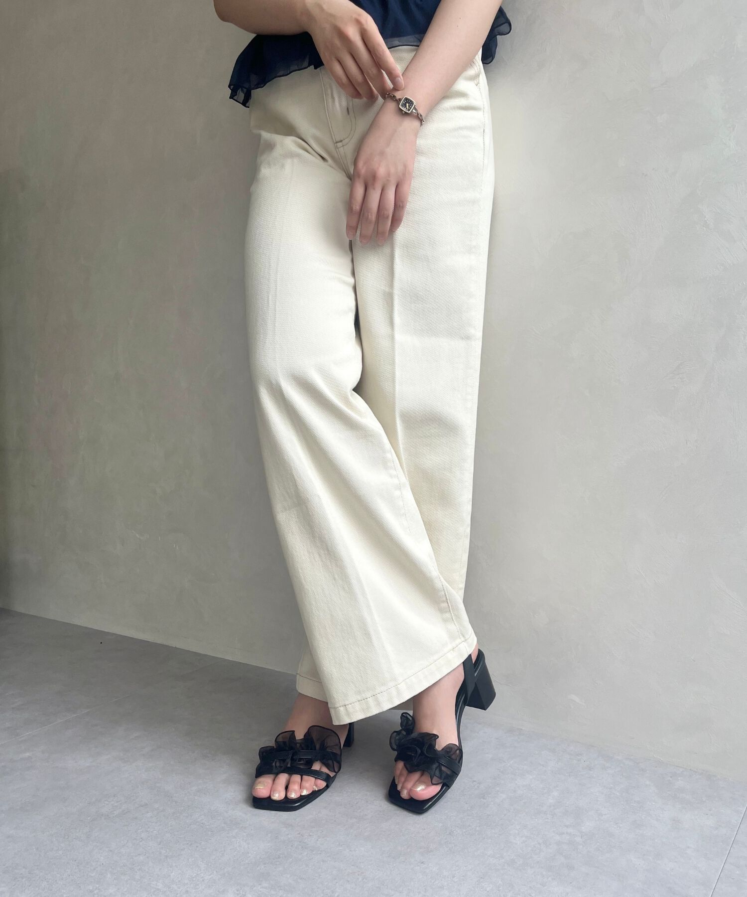 ORiental TRaffic「【WEB限定】フリルストラップヒールサンダル/55210 トレンド 人気 ヒール7cm」|サンダル|