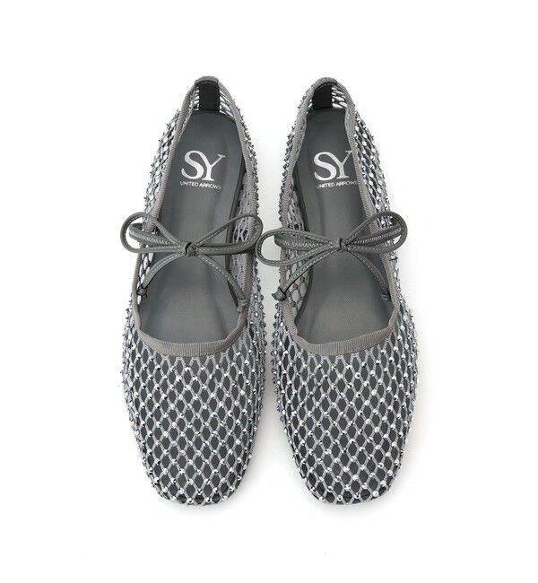 SY UNITED ARROWS「＜SY＞グレアネットバレエ フラット10●&uarr;」|バレエシューズ|LT.GRAY