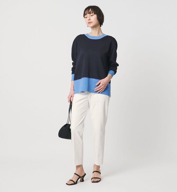UNITED ARROWS「RIRANCHA ツイル スリムパンツ WHITE ‐ウォッシャブル‐」|スラックス|