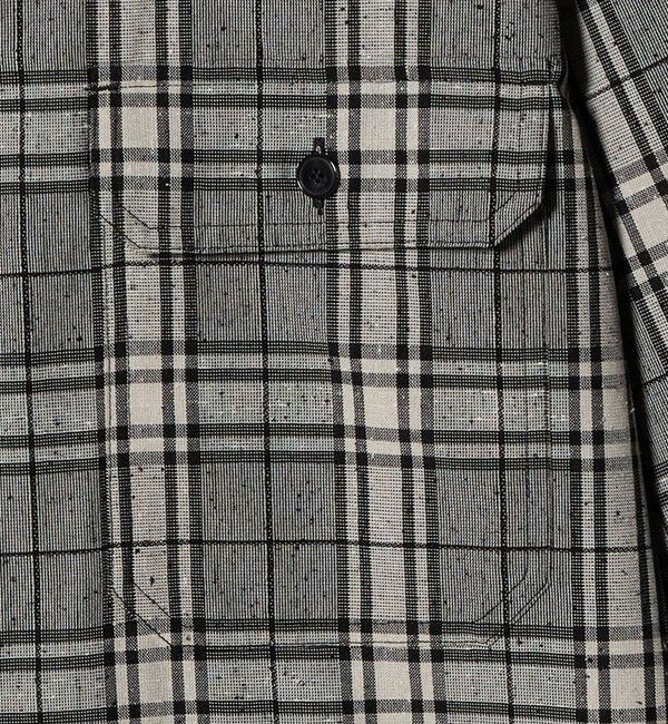 UNITED ARROWS「ネップクロス グレンチェック ユーティリティシャツ」|シャツ・ブラウス|