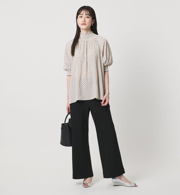 UNITED ARROWS「シャーリング ハイネック シャツ ブラウス」|シャツ・ブラウス|