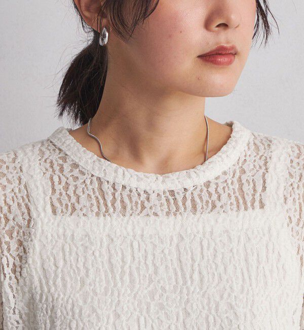 UNITED ARROWS green label relaxing「【WEB限定】＜at ease＞レース プルオーバー カットソー」|Tシャツ・カットソー|