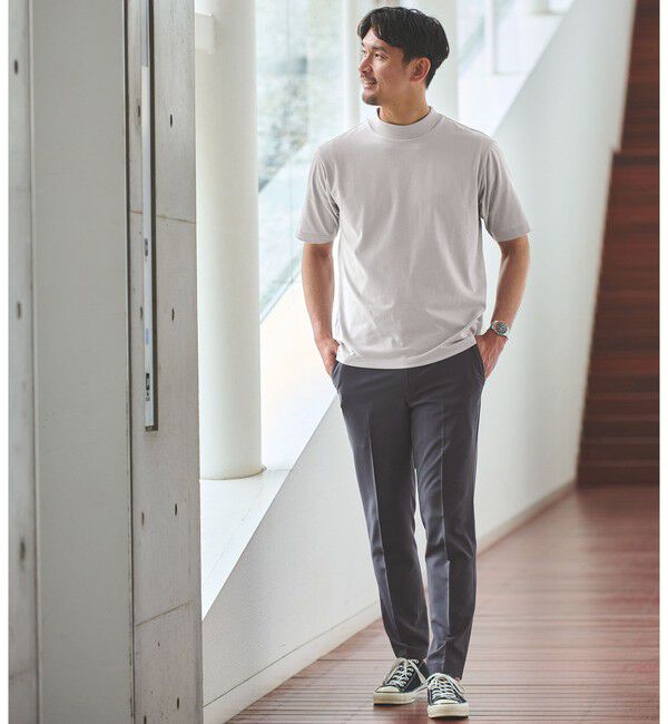 UNITED ARROWS green label relaxing「【WEB限定】JUST fit デイリー モック 半袖 Ｔシャツ カットソー -吸水速乾・抗菌-」|Tシャツ・カットソー|
