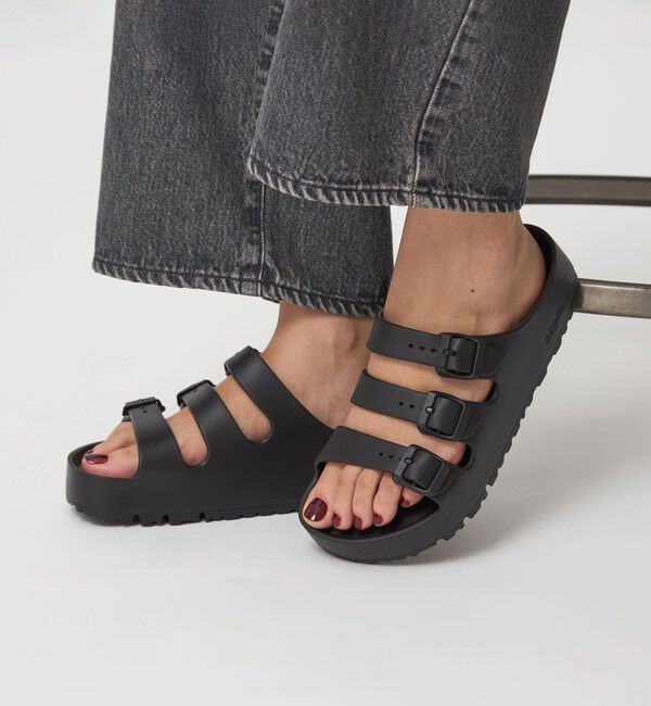 UNITED ARROWS green label relaxing「＜Papillio＞フロリダ III EVA フレックス プラットフォーム サンダル」|スニーカー|BLACK