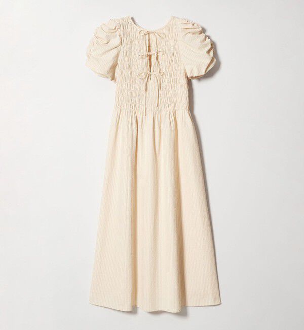 EMMEL REFINES「＜EMMEL REFINES＞EM ストライプ シャーリング フレア ワンピース」|ワンピース|