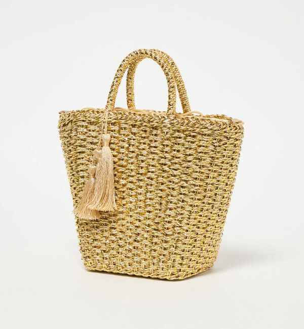 UNITED ARROWS green label relaxing「2WAY メタリック ペーパーカゴバッグ」|かごバッグ|