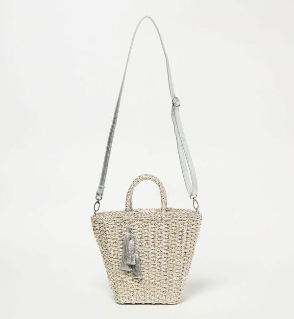 UNITED ARROWS green label relaxing「2WAY メタリック ペーパーカゴバッグ」|かごバッグ|